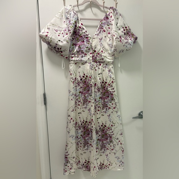 Cinq à Sept Brenton Puff-Sleeve Mid-Summer Bloom Dress Size 4 NWT - Picture 10 of 16